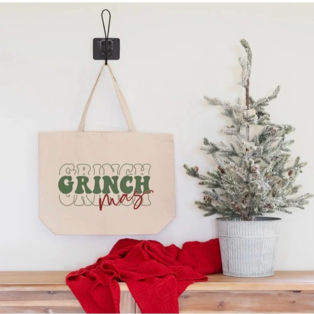 Grinch Canvas Tote Bags